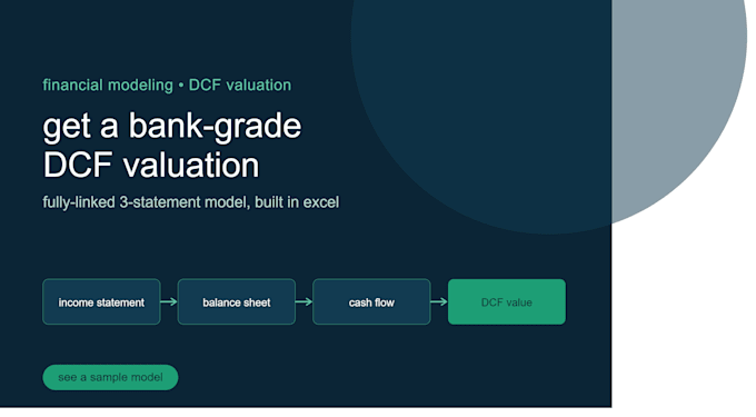 build a 3 statement financial model and dcf valuation in excel