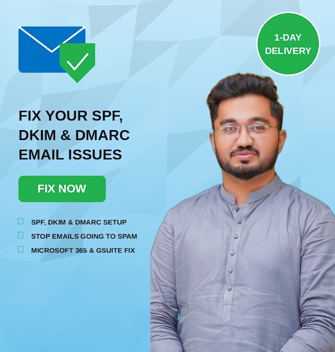 setup and fix spf, dkim, dmarc for gmail, outlook, zoho