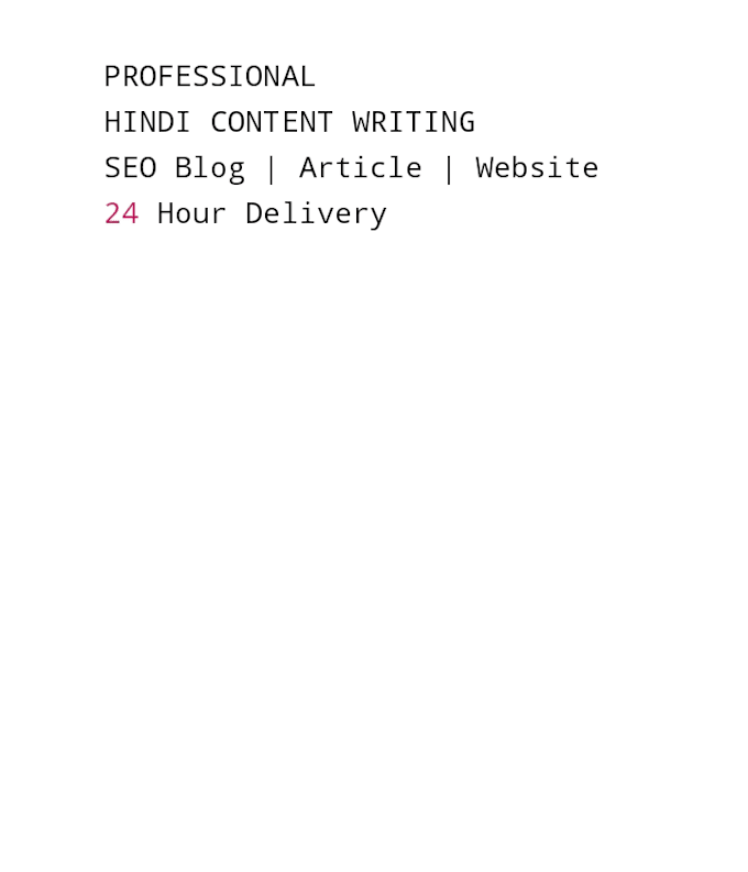 write SEO hindi blog, article and website content