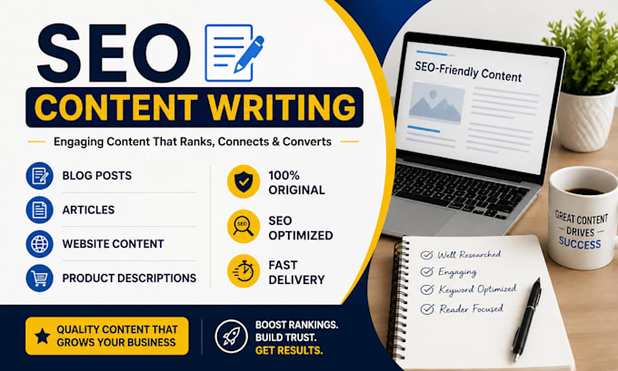 write SEO content, blogs, articles, and website copy