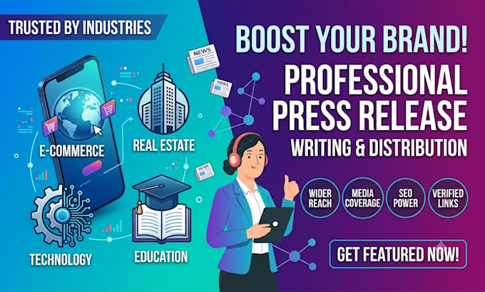 distribute press release for ecommerce, real estate, technology, education