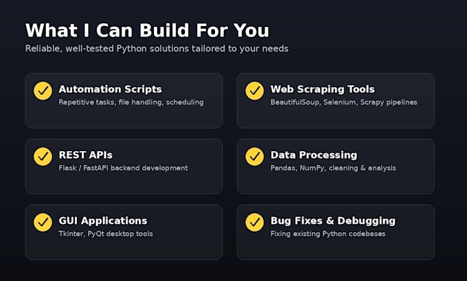 professionally create custom python programs