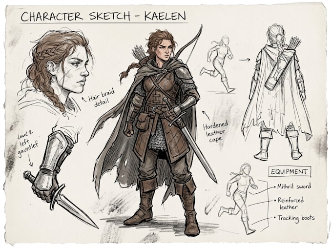 sketch any character in any way
