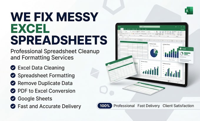 clean organize and format microsoft excel spreadsheets professionally