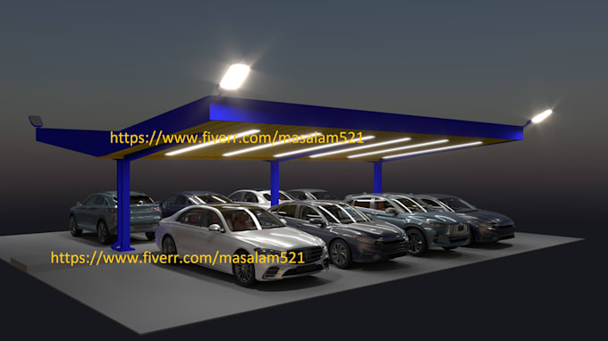 design a custom carport canopy with professional 3d architectural visualization