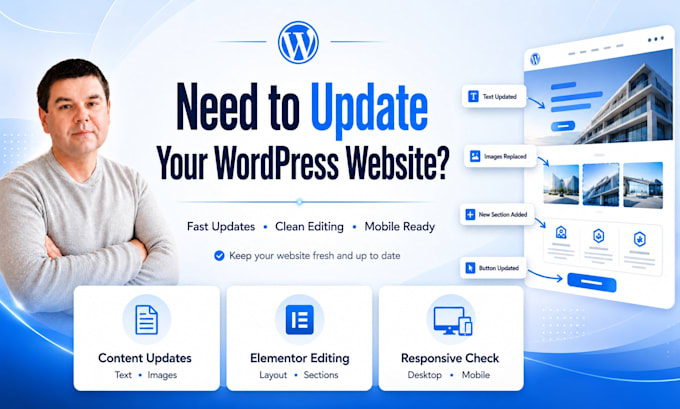 edit and update your wordpress website