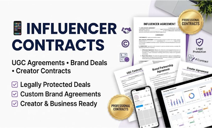 do influencer contract creator agreement and ugc contract
