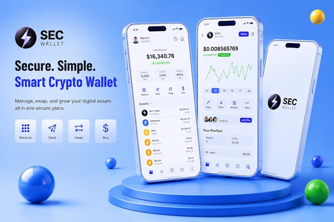crypto wallet app, crypto exchange website, fintech app, wallet app, payment app