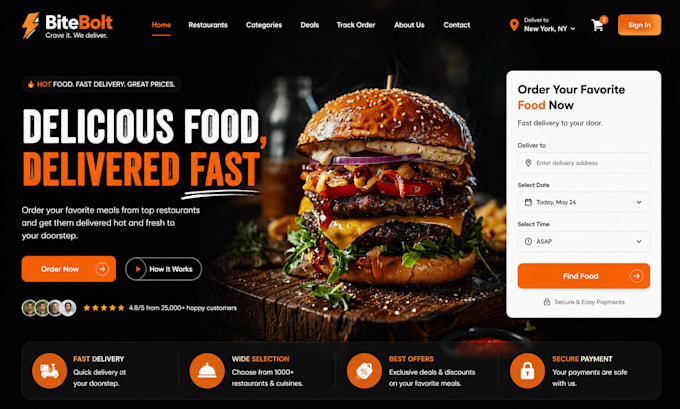 build restaurant website online food ordering website restaurant booking website