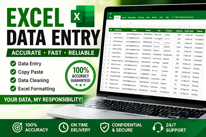 clean and enter the data