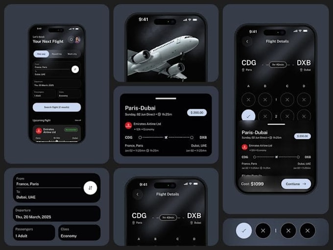 design and develop a professional flight booking app for ios, android, and web
