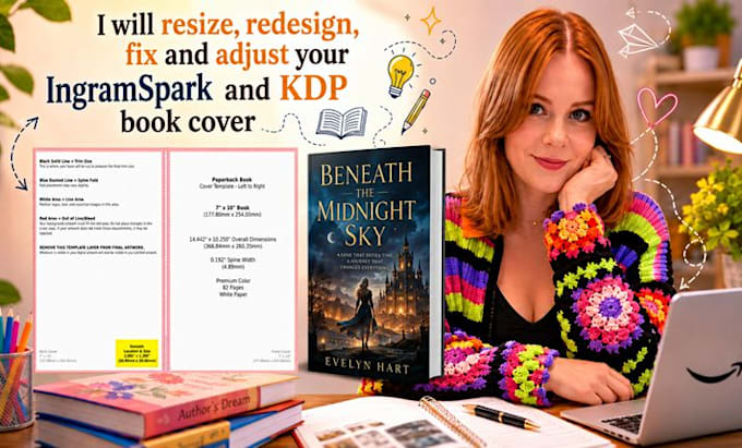 adjust and resize your book cover for ingramspark print ready