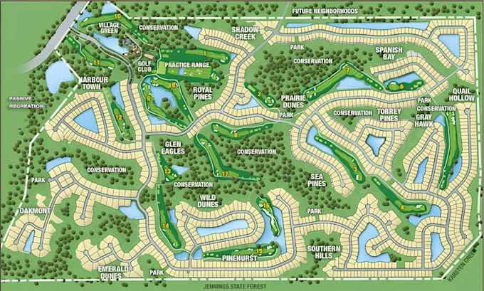 do custom vector map site plan rv park resort map sub division map event map