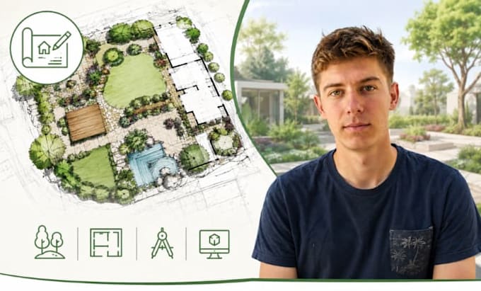 landscape plan, site plan drawing, plot drawing, landscape cad service