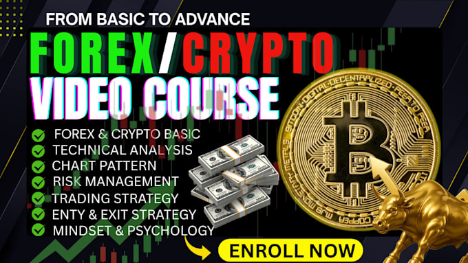 create quality forex and crypto trading video course, tutorials, elearning