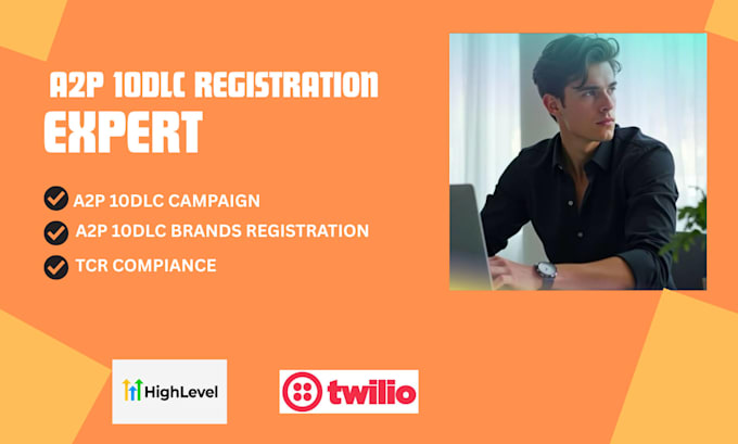 set up a2p 10dlc for gohighlevel a2p 10dlc, twilio a2p 10dlc, tcr registration