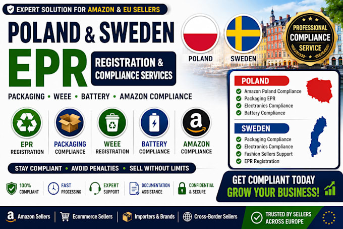 do poland sweden epr, packaging, weee and amazon compliance