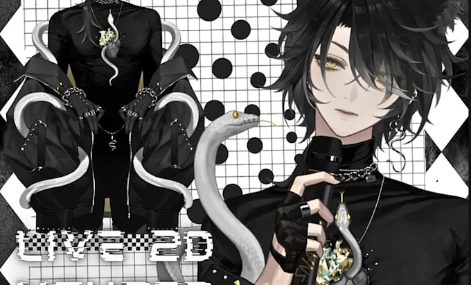 do live2d vtuber model and rigging 2d vtuber nsfw character design obs setup