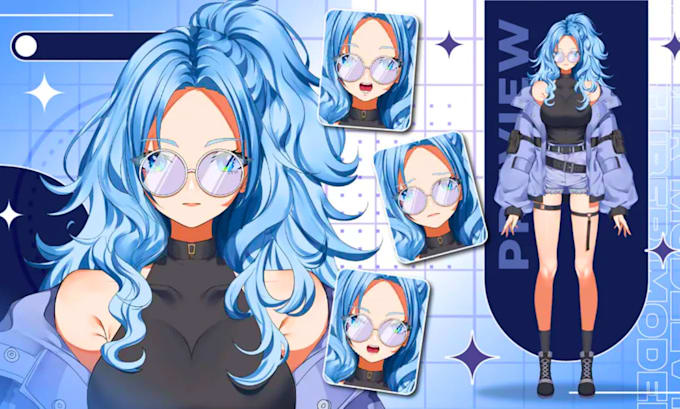 create live2d vtuber model art vtuber rigging ready for streaming vtube studio