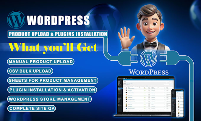 do woocommerce product upload and wordpress store management