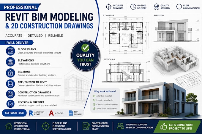 produce revit bim models and technical drawings