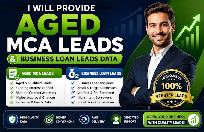 provide aged mca leads, business loan leads data