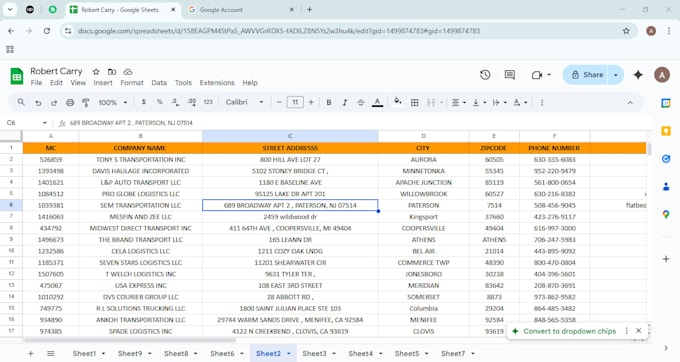 give 1000 fresh trucking leads from carrier database