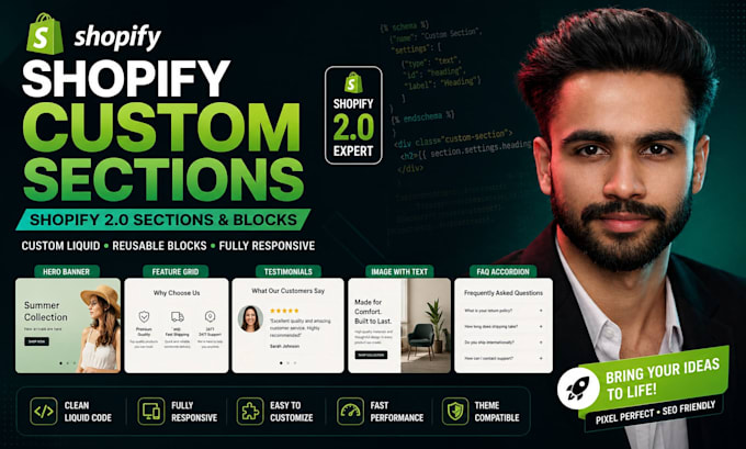 create custom shopify liquid sections
