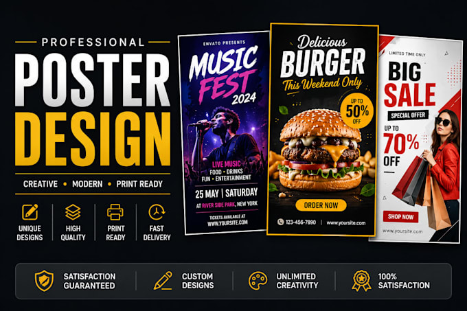 design creative and professional posters
