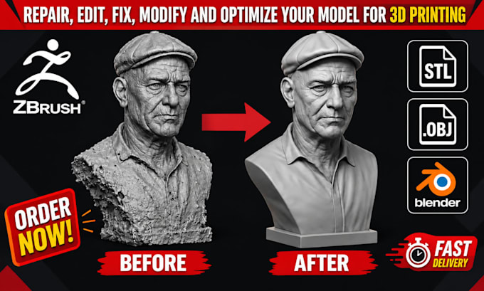 fix mesh, reverse engineering, repair 3d scan, cleanup stl to cad file
