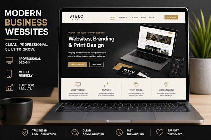design a professional website for your local business