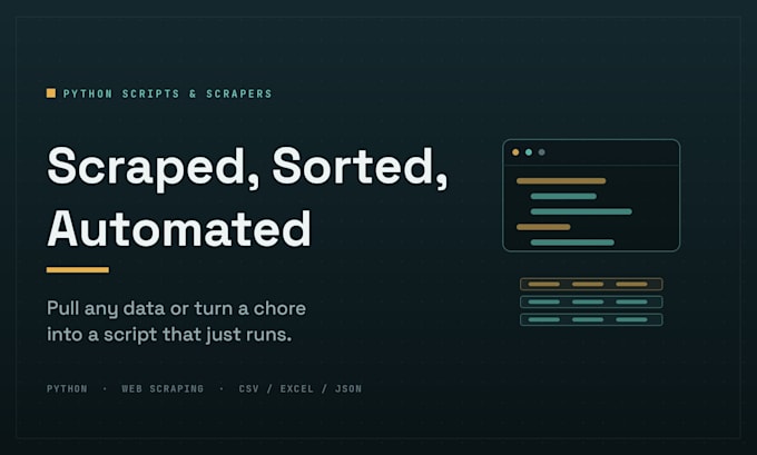 write a custom python automation script or web scraper