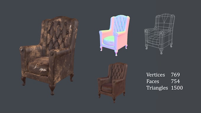 create high quality 3d game ready assets