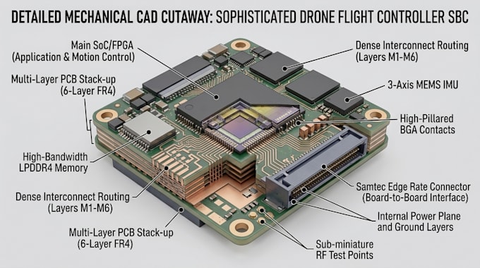 create mechanical cad assemblies for electronics, drones and rob