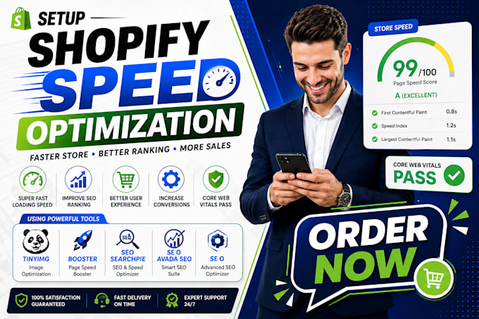 setup shopify speed optimization tinyimg booster seo searchpie se o avada se o