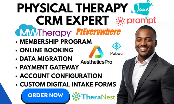 setup physical therapy crm prompt emr pteverywhere mwtherapy aestheticspro pabau