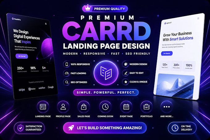 build a professional carrd landing page