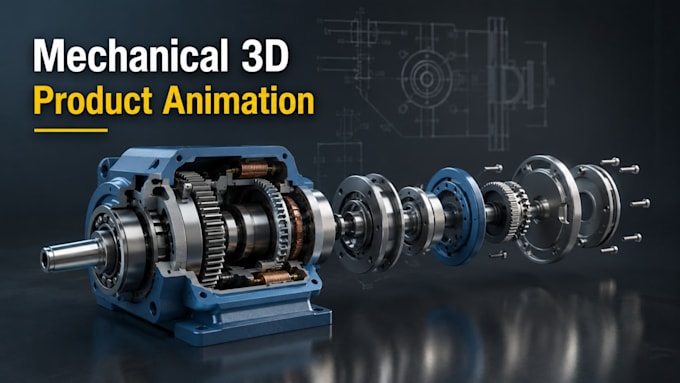 create mechanical 3d product animation, exploded view and engineering assembly
