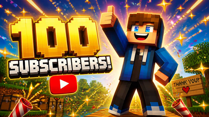 design a clickable minecraft thumbnail for your youtube video