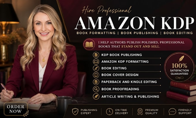 do amazon KDP book editing kindle paperback book formatting KDP book publishing
