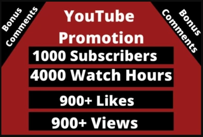 youtube channel promotion, view subscription, complete yt channel monetization