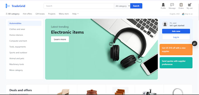 engineer a modern, scalable react vite frontend with tailwind CSS