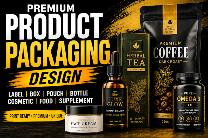 design product packaging and label for cosmetic
