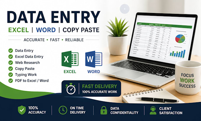 do data entry excel tasks and administrative support