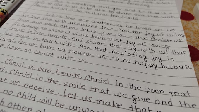 write neat and organized handwritten anything