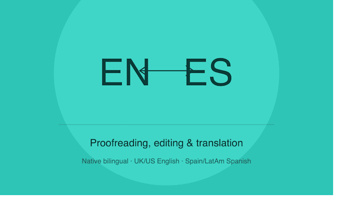 proofread, edit, and translate english and spanish content