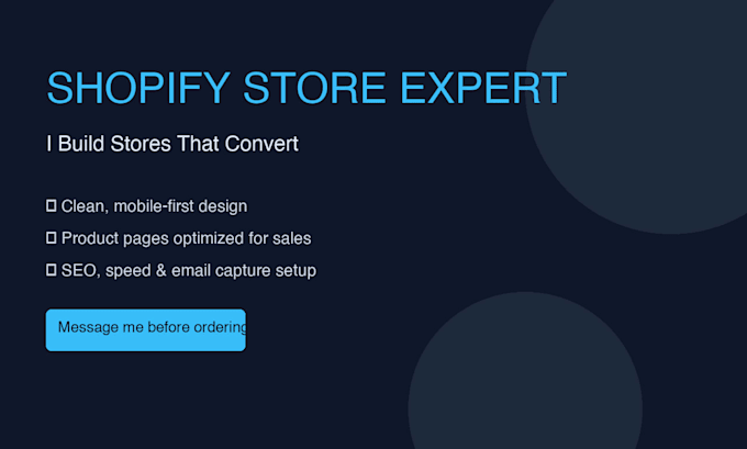 build and optimize your shopify store for conversions