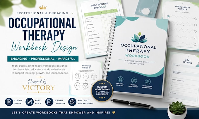 design professional workbook planner, ebook design
