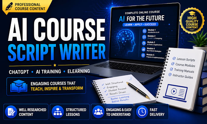 write ai online course chatgpt course training manual and lesson script