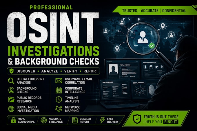 conduct osint investigations and background checks
